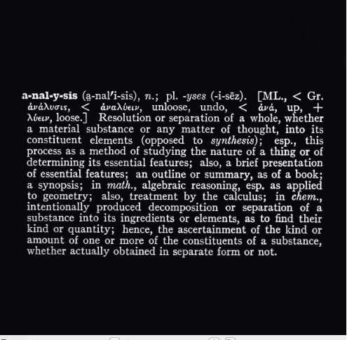 Joseph Kosuth, Titled (Art as an Idea) [Analysis], 1968, mounted photograph, 122 x 122 cm