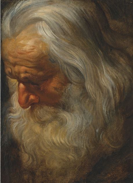SIR PETER PAUL RUBENS, Head study of a bearded old man