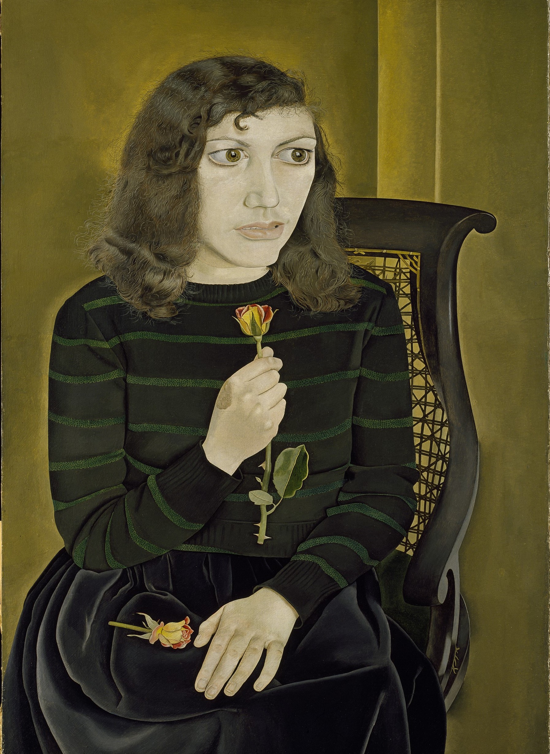 Lucian Freud, Girl with Roses, 1947-8, Courtesy of the British Council Collection. Photo © The British Council, © The Lucian Freud Archive - Bridgeman Images