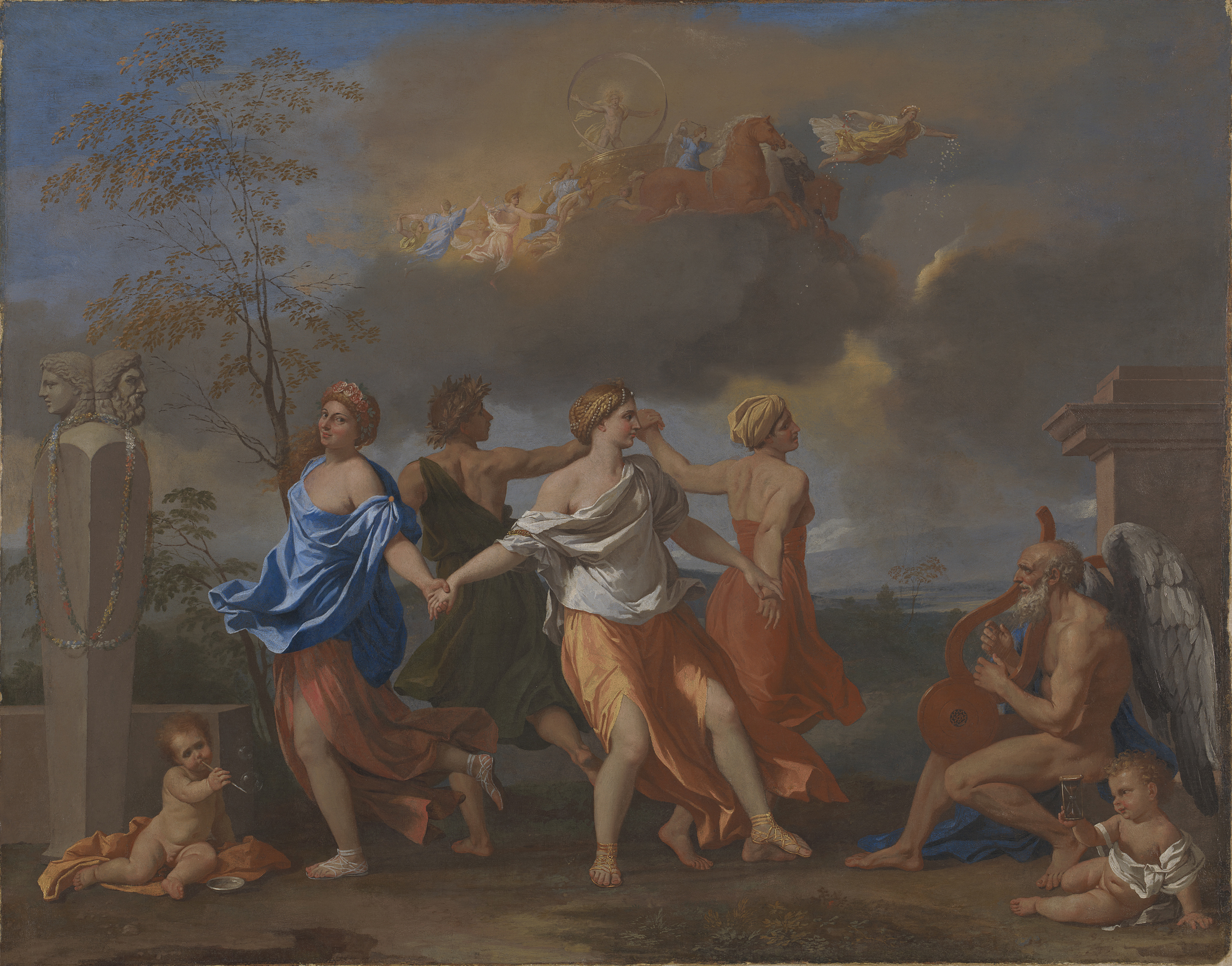 Nicolas Poussin, A Dance to the Music of Time, about 1634-6, Oil on canvas, 82.5 x 104 cm, by kind permission of the Trustees of the Wallace Collection, London (P108), © The Trustees of the Wallace Collection
