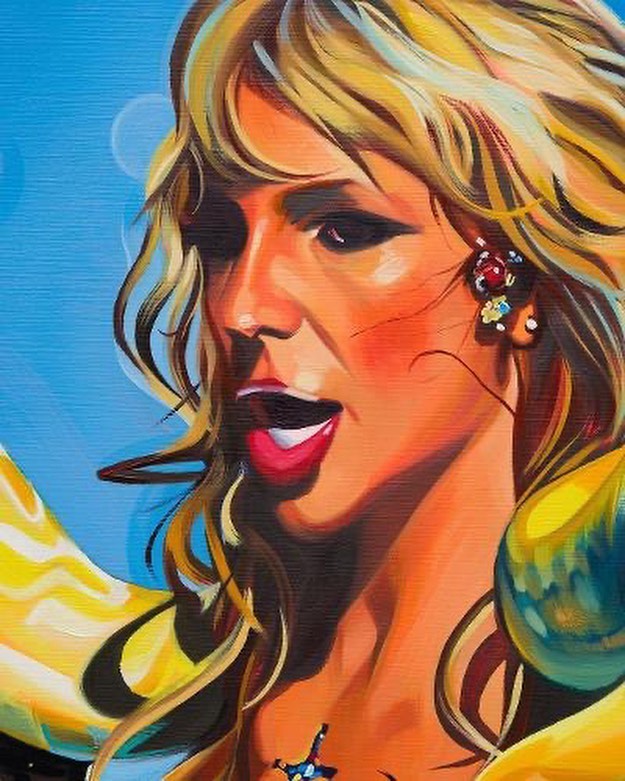 Sam McKinniss Britney Spears, 2021, Art Basel Miami Beach, details
