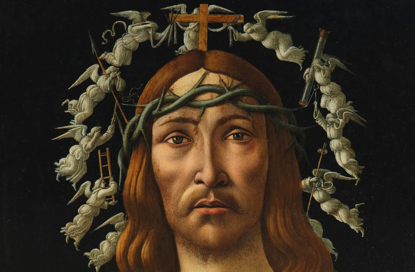 Botticelli, The Man of Sorrows, detail, Sotheby's