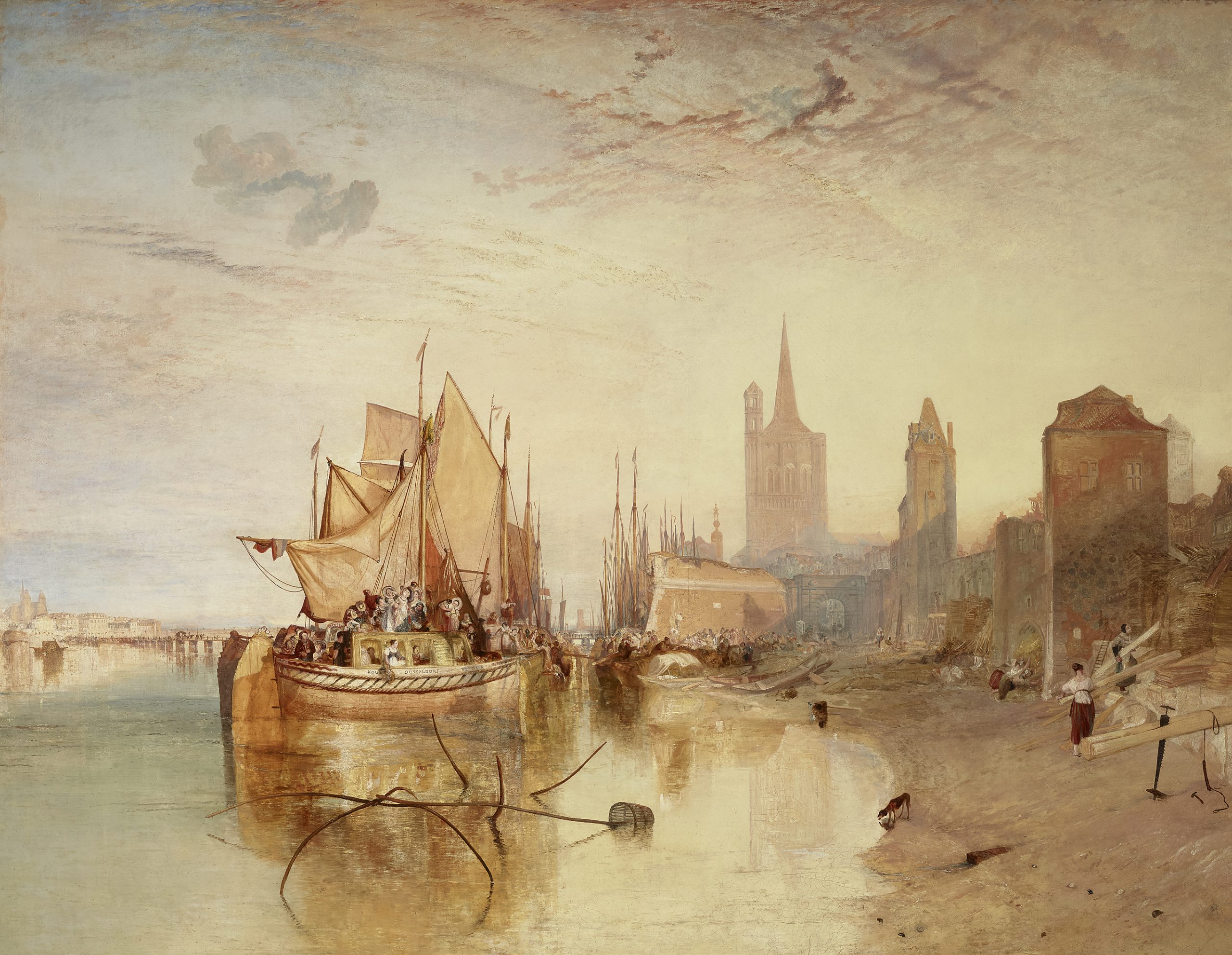 Joseph Mallord William Turner, Cologne, the Arrival of a Packet-Boat: Evening, 1826, Oil on canvas, 168.6 x 224.2 cm, The Frick Collection, New York, © The Frick Collection, New York - photo Michael Bodycomb
