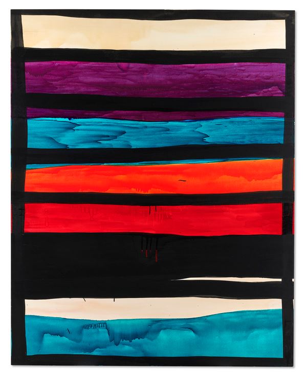 Mary Heilmann (b.1940), The Passenger, 1983. Oil on canvas. 98 x 78 in (248.9 x 198.6 cm). Sold for $945,000