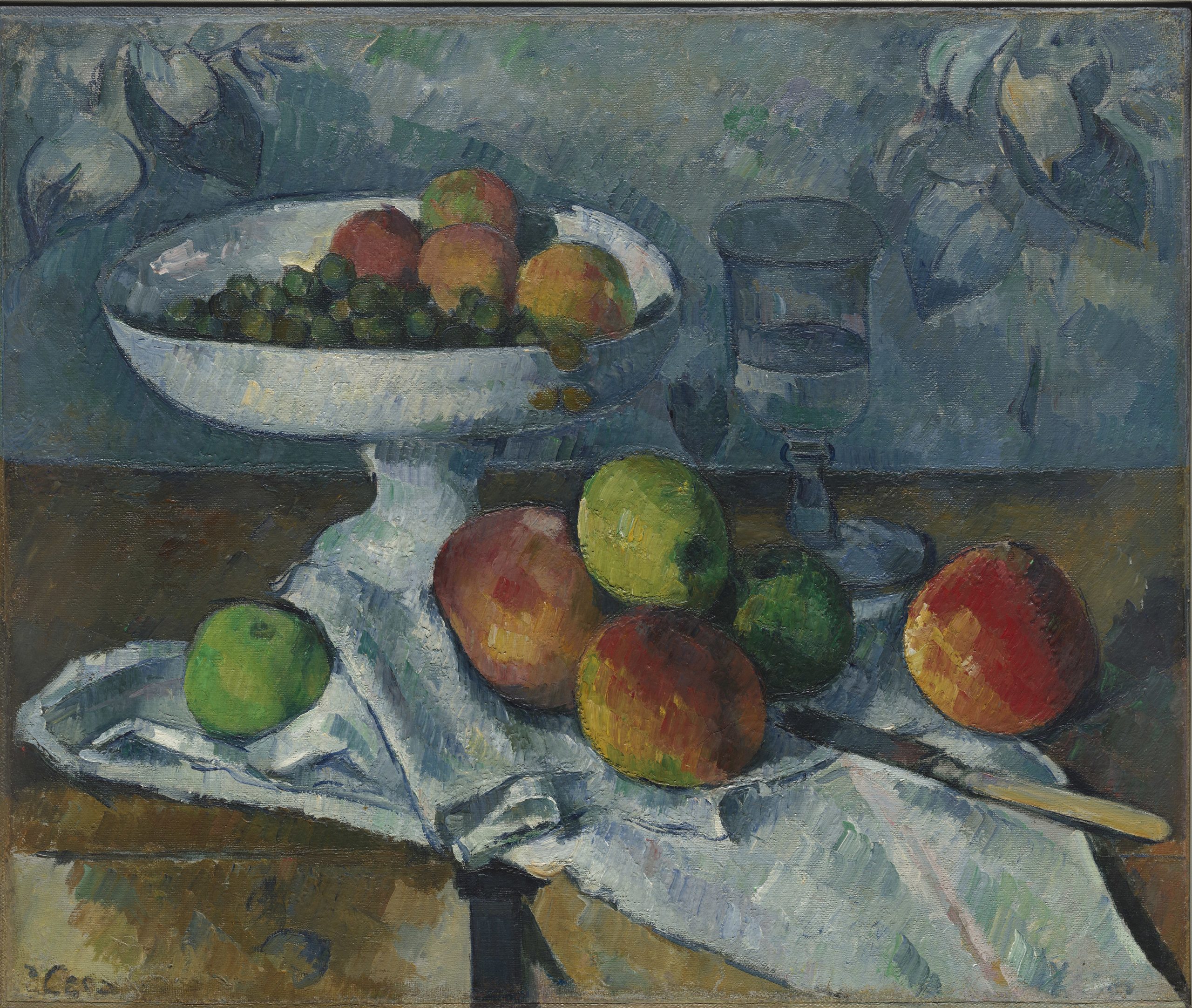 Cezanne, Paul (1839-1906): Still Life with Fruit Dish, 1879-80 New York Museum of Modern Art (MoMA) *** Permission for usage must be provided in writing from Scala.