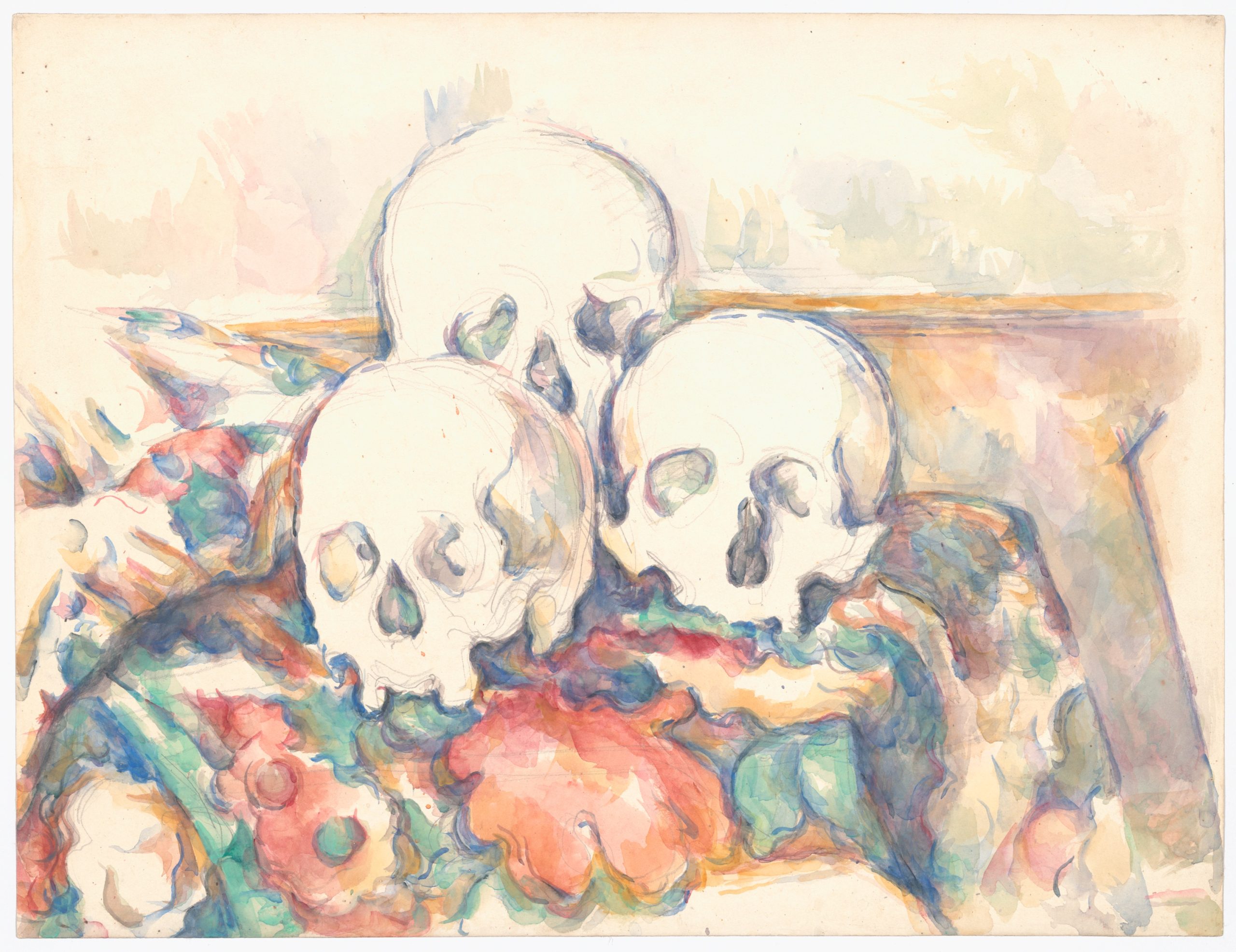 Paul Cezanne - The Three Skulls 1902-6. The Art Institute of Chicago. Olivia Shaler Swan Memorial Collection