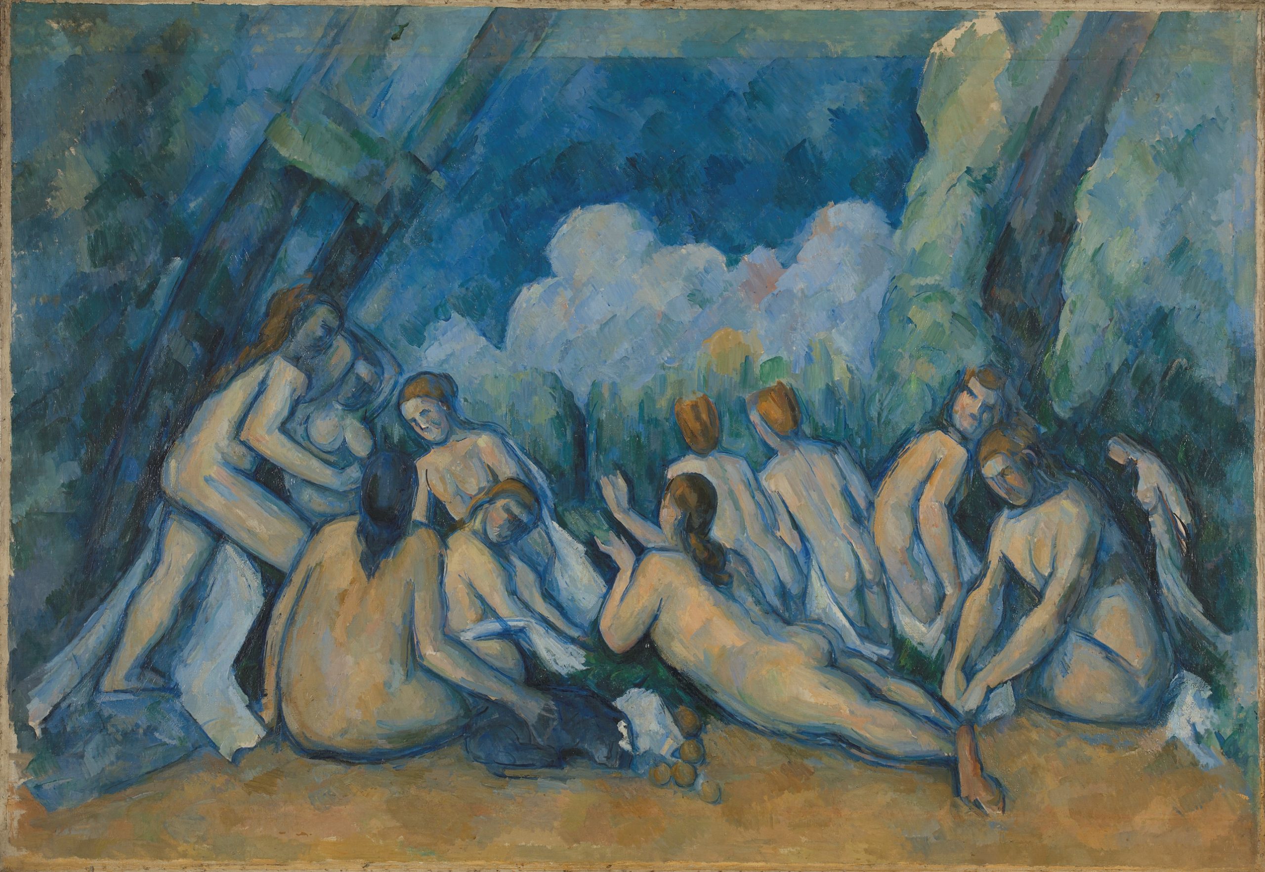 Paul Cézanne, Bathers (Les Grandes Baigneuses), about 1894 – 1905, Oil on canvas, 127.2 × 196.1 cm, © National Gallery, London