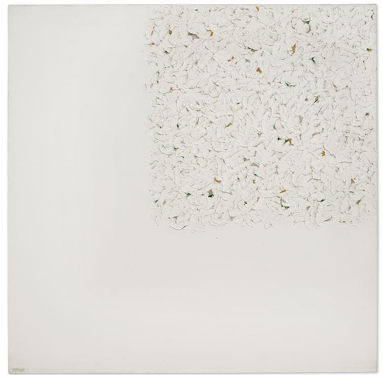 Robert Ryman (1930-2019), Untitled, 1961. Oil on linen. 66½ x 66¾ in (169 x 169.5 cm). Sold for $20,141,250