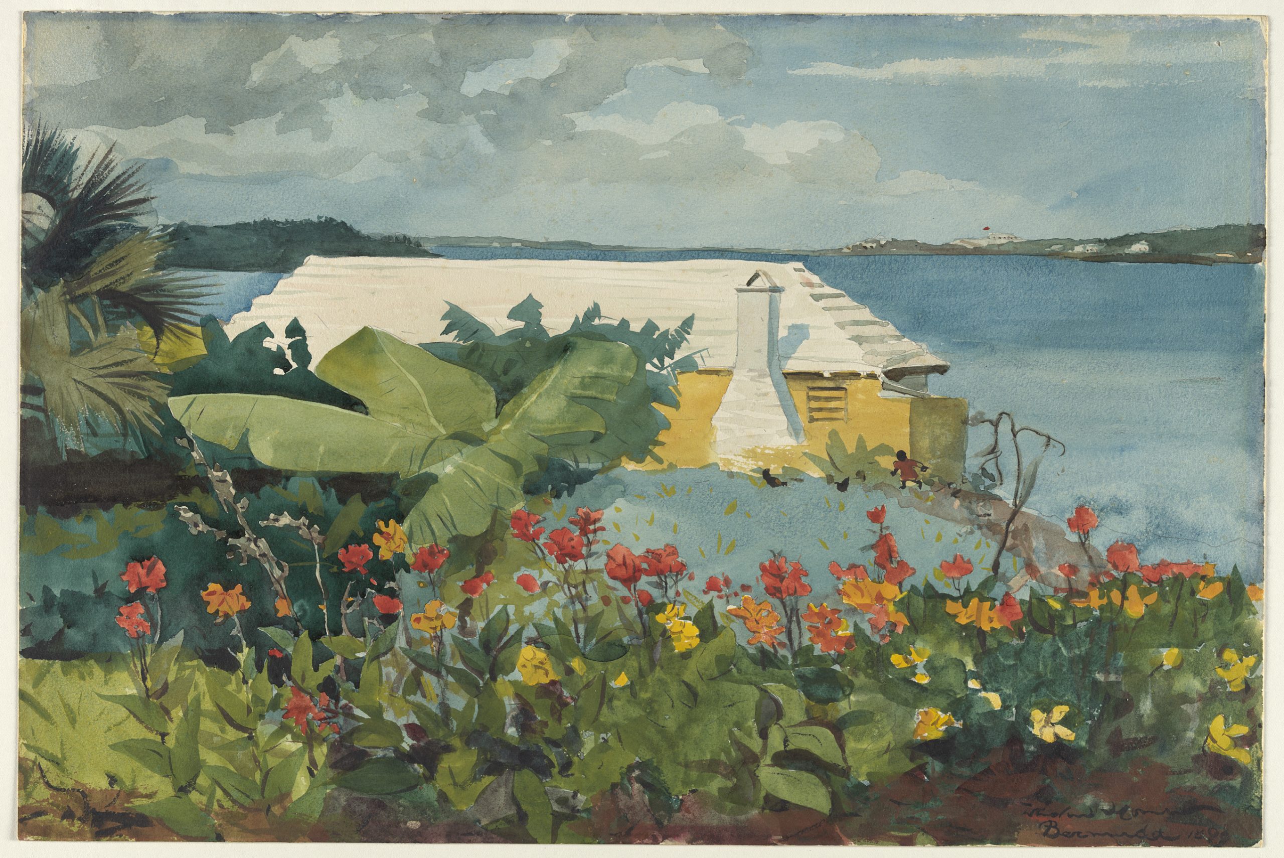 Winslow Homer Flower Garden and Bungalow, Bermuda, 1899, Watercolour and graphite on off-white wove paper, 35.4 x 53.2 cm, The Metropolitan Museum of Art, New York
Amelia B. Lazarus Fund, 1910 10.228.10
© The Metropolitan Museum of Art, New York