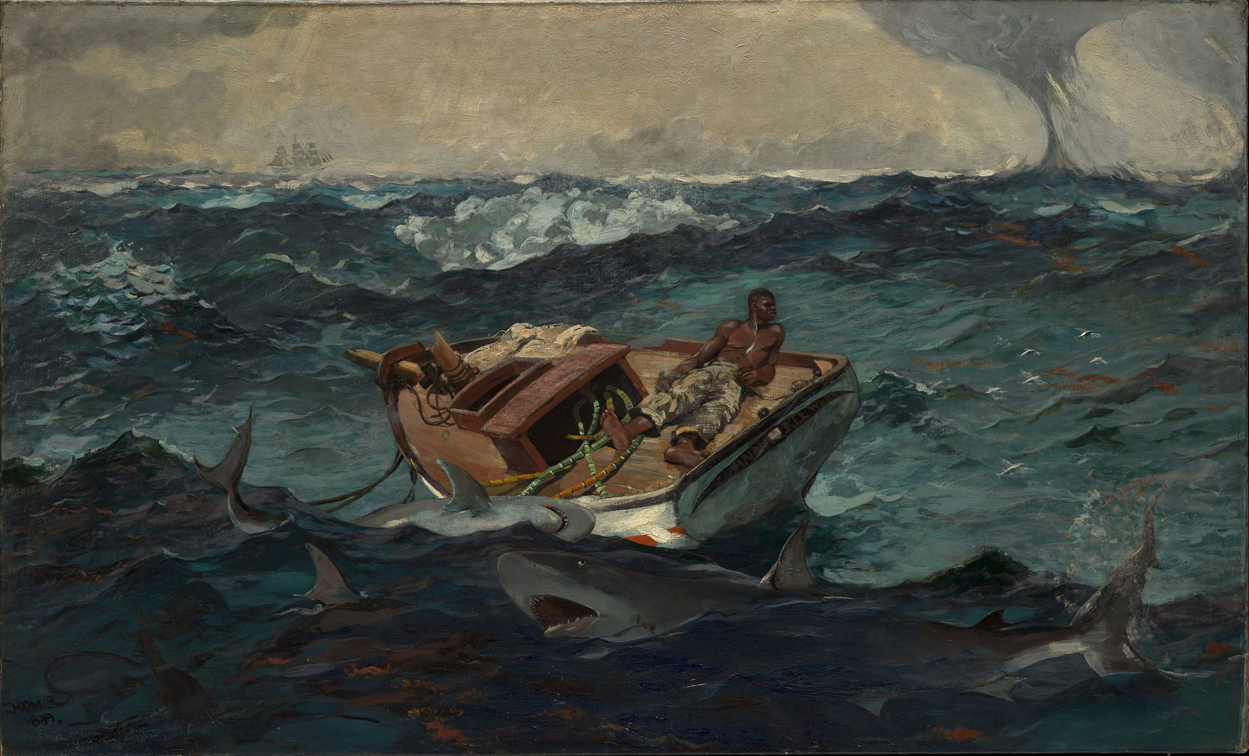 Winslow Homer The Gulf Stream, 1899 (reworked by 1906), Oil on canvas, 71.4 x 124.8 cm, The Metropolitan Museum of Art, New York
Catharine Lorillard Wolfe Collection, Wolfe Fund, 1906 06.1234
© The Metropolitan Museum of Art, New York