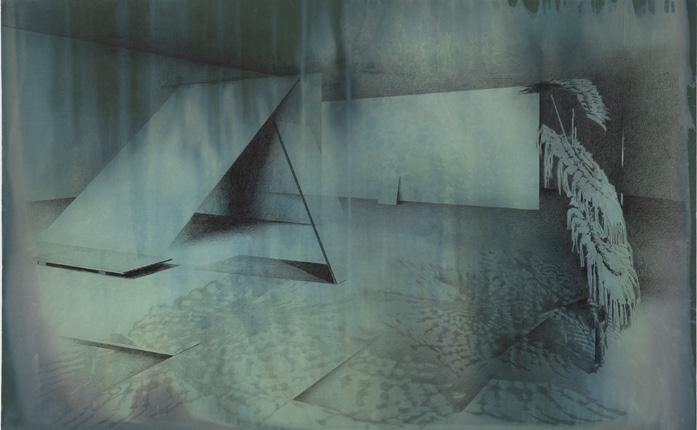 Tatiana Trouvé Untitled, from the series Les Dessouvenus, 2019, Black pencil and bleach on paper mounted on canvas, 125 × 200 × 3,5 cm, Witkoff Family collection, Photo © : Florian Kleinefenn, © Adagp, Paris, 2022