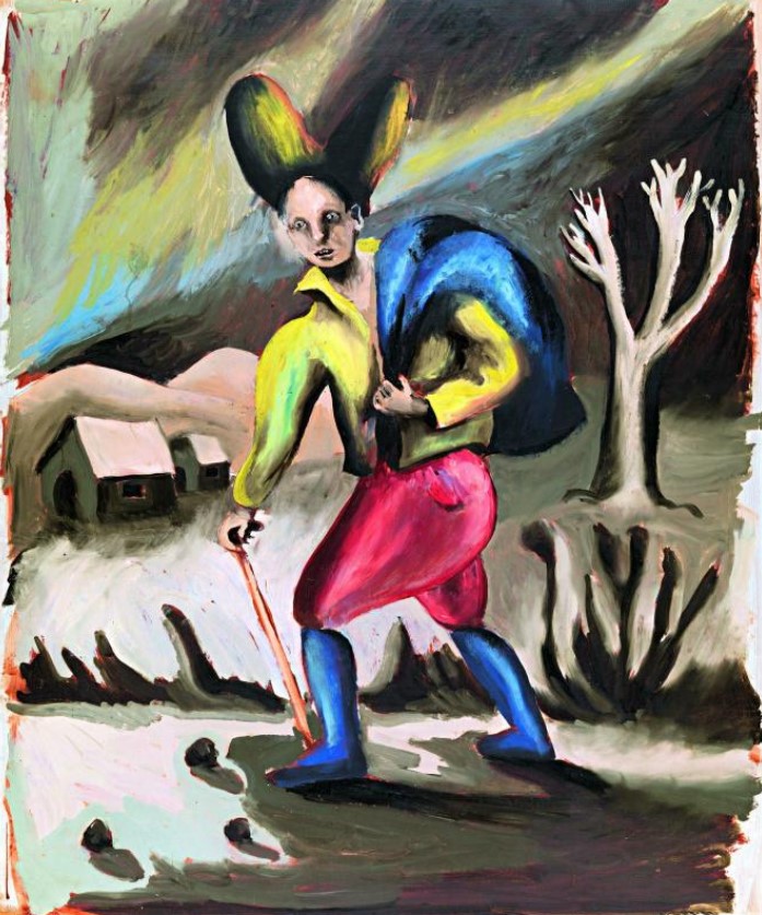 Gérard Garouste Le Classique, vers 1970, Huile sur papier marouflé sur toile, 79.00 x 66.00 cm