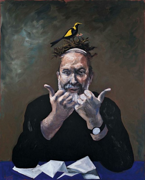 Gérard Garouste Le Rabbin et le Nid d'oiseaux, 2013, Huile sur toile, 162.00 x 130.00 cm