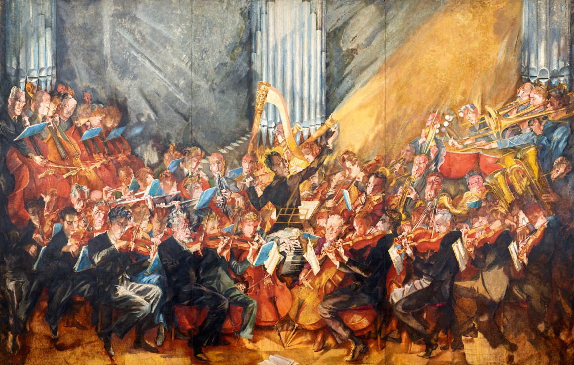 Maximilian Oppenheimer Die Philharmoniker 1926-52. Ph Johannes Stoll Belvedere, Wien. Artothek des Bundes, Dauerleihgabe im Belvedere, Wien