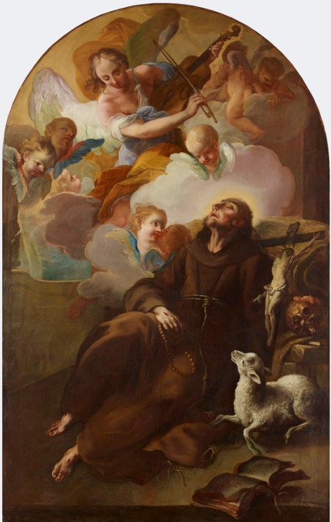 Unbekannter kunstler (Zuschreibung Bartolomeo Altomonte), Ekstase des heiligen Franziskus um 1700. Ph Johannes Stoll Belvedere, Wien
