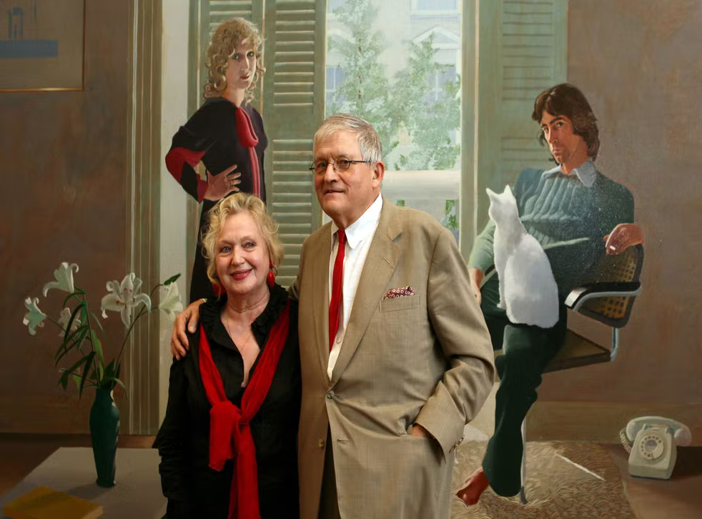 With Hockney and Celia