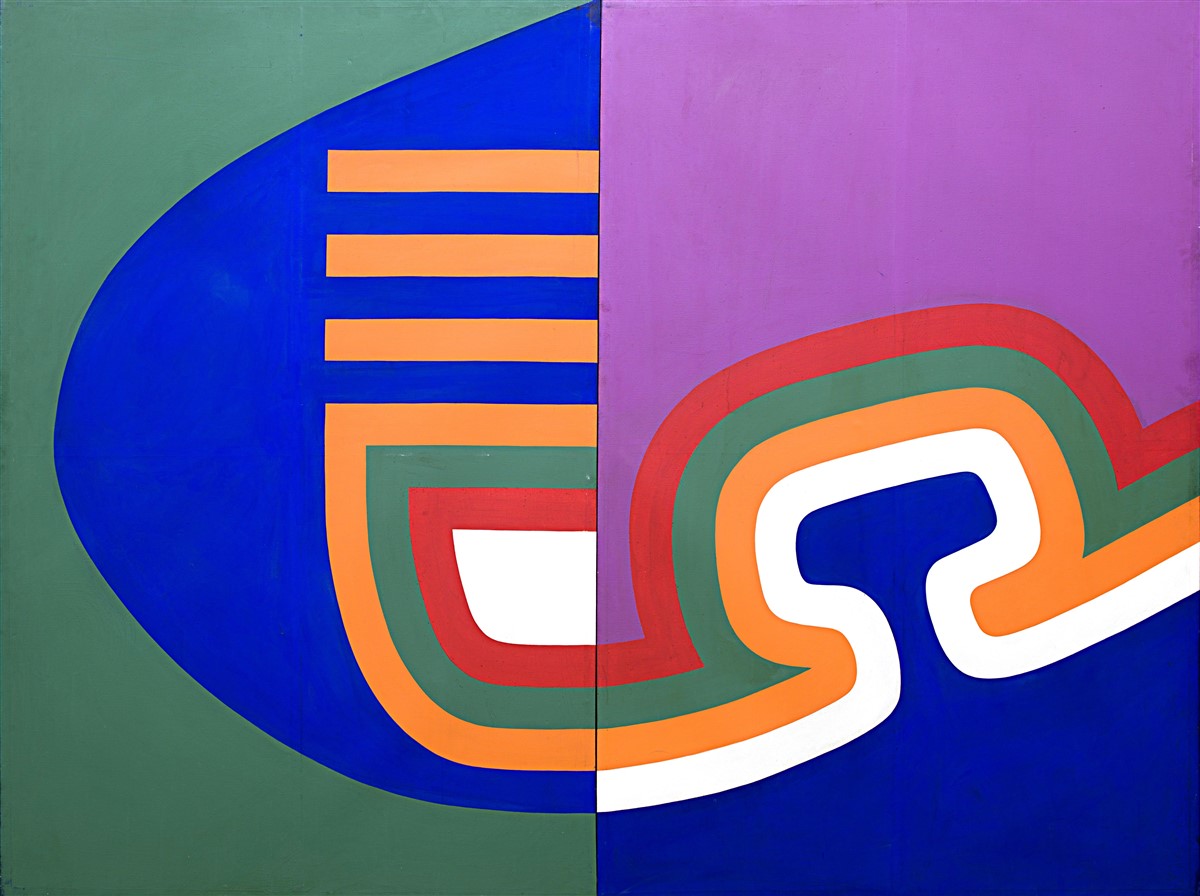 Mohammed Chabâa, Composition, 1967, Acrylic paint on media, 152 x 202. Societe General Collection