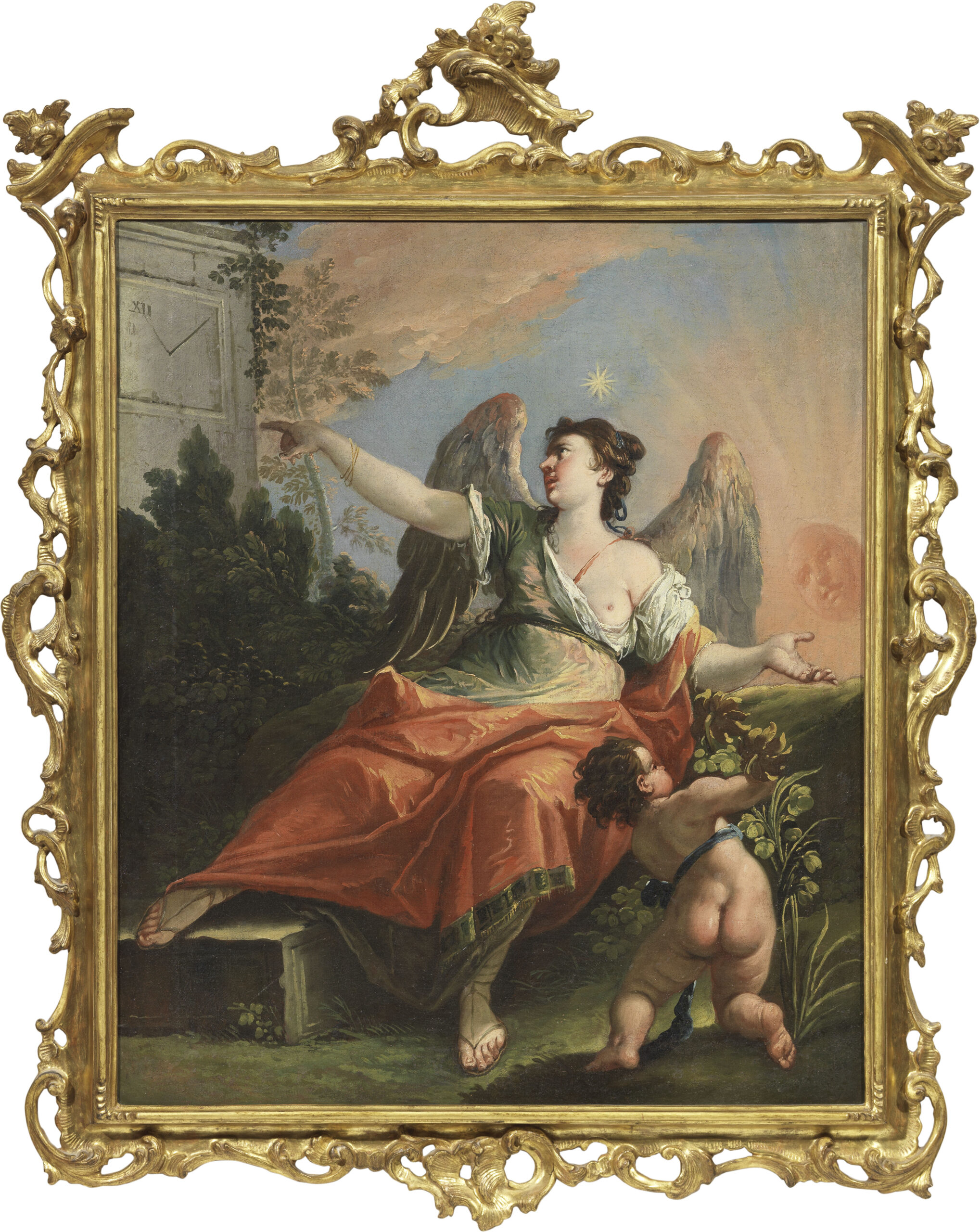 Lotto 121 a, Allegoria del Meriggio e Allegoria della Primavera, olio su tela cm 74,5x64,5