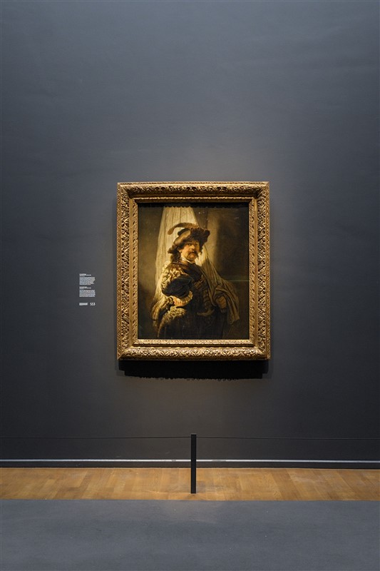 Rembrandt The Standard Bearer, Rijksumeum view