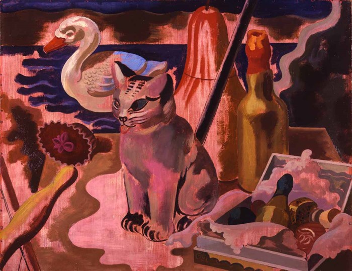 George Grosz Natura morta con gatto e anatra, 1929, olio su cartone70x90cm. Ca’ Pesaro – Galleria Internazionale d’Arte Moderna