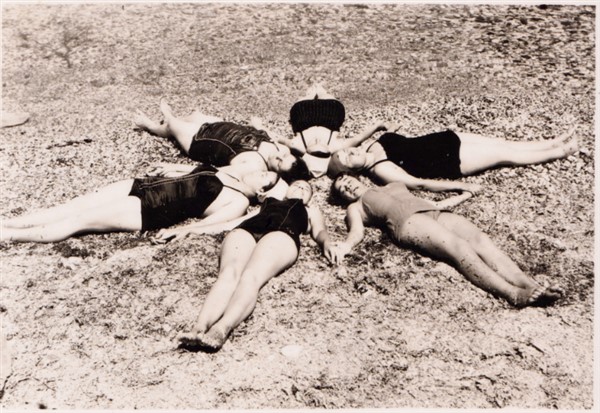 Archival black and white photograph from the family album of Fillio Karastathi. Courtesy of Photonisos
