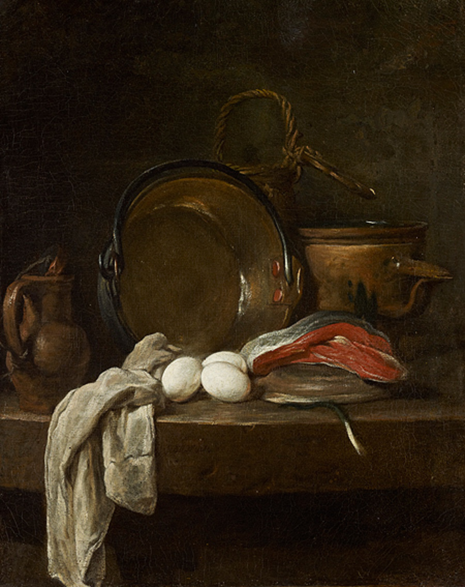 Jean-Baptiste Siméon Chardin, Still-life The Kitchen Table, circa 1733–1734, National Galleries of Scotland. Purchased 1908
