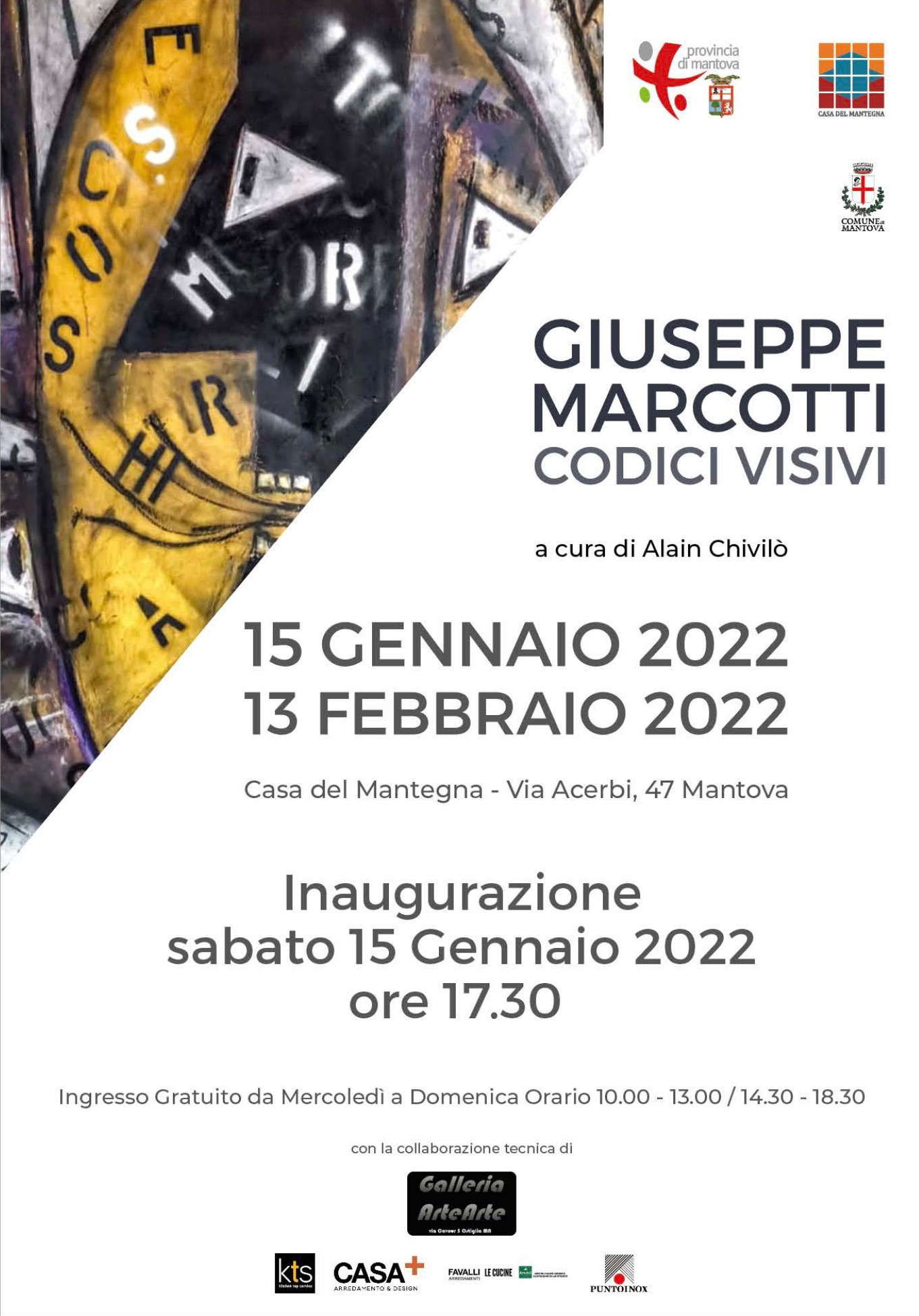 Giuseppe Marcotti, Codici Visivi_a cura di Alain Chivilo_Casa del Mantegna Mantova