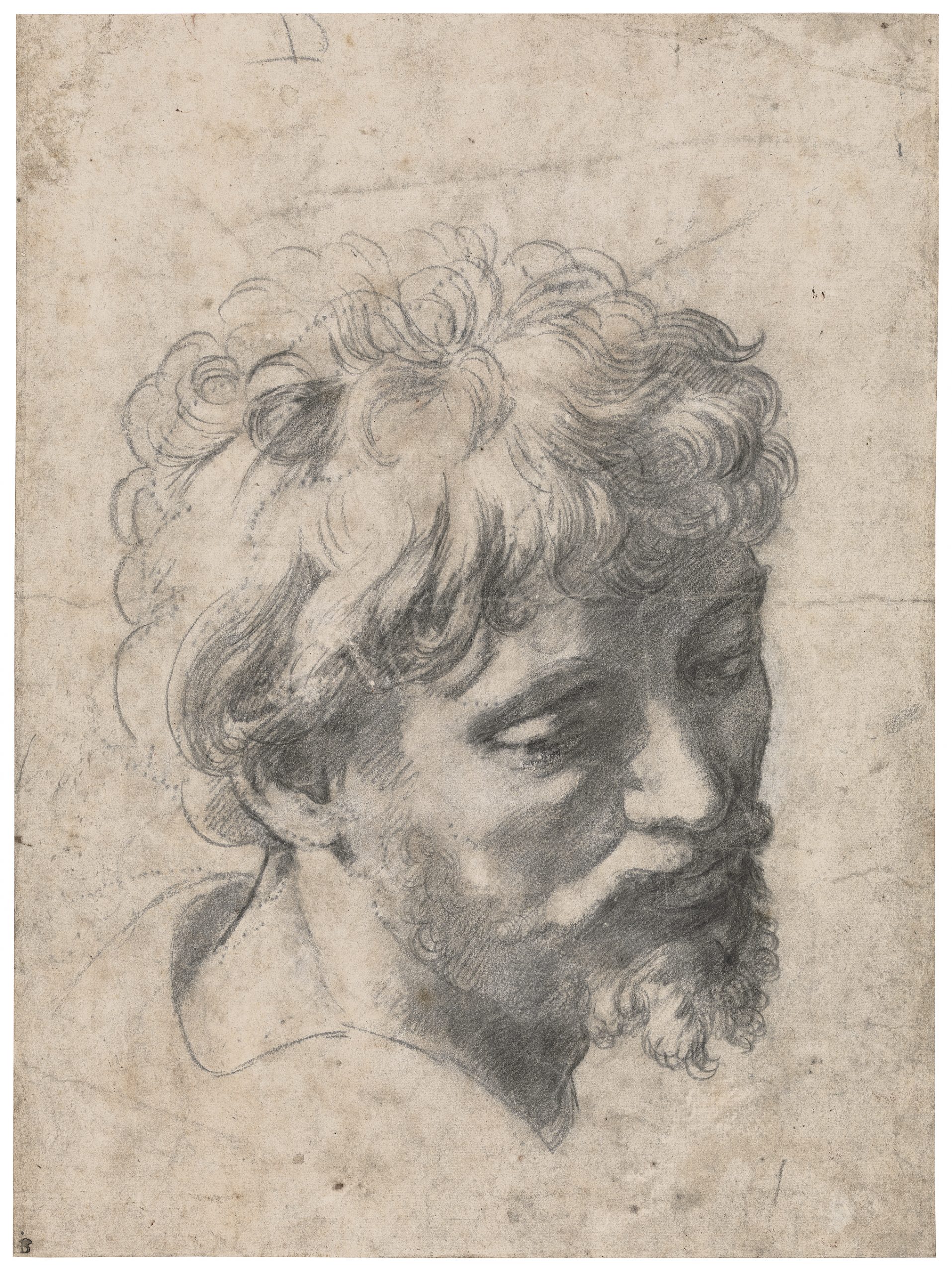 Raphael, Study for the Head of an Apostle in the Transfiguration, Private Collection, New York, © Private Collection