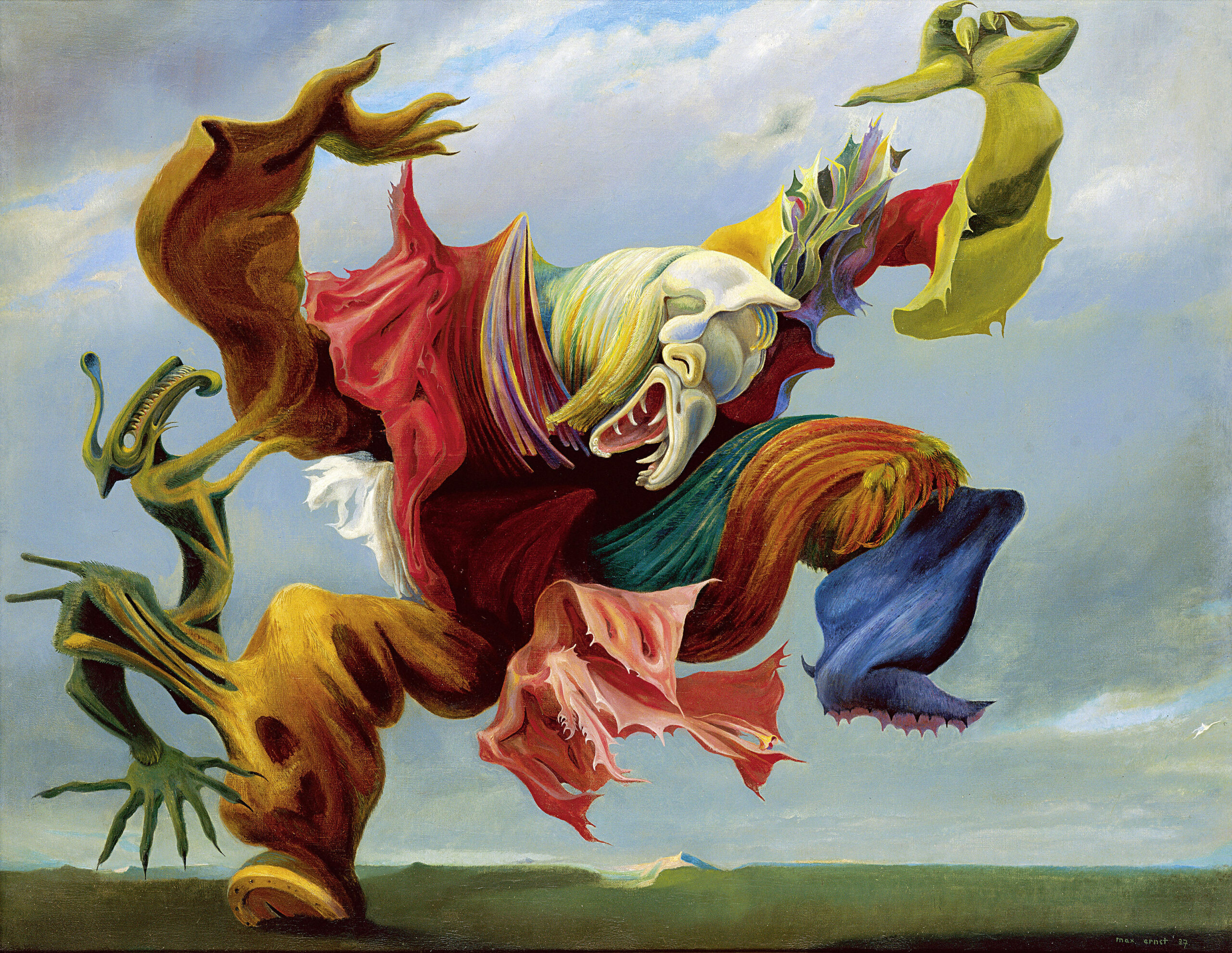 Max Ernst L’angelo del focolare, 1937, Olio su tela, 114 x 146 cm, Collezione privata, Svizzera Classicpaintings Alamy Stock Photo © Max Ernst by SIAE 2022