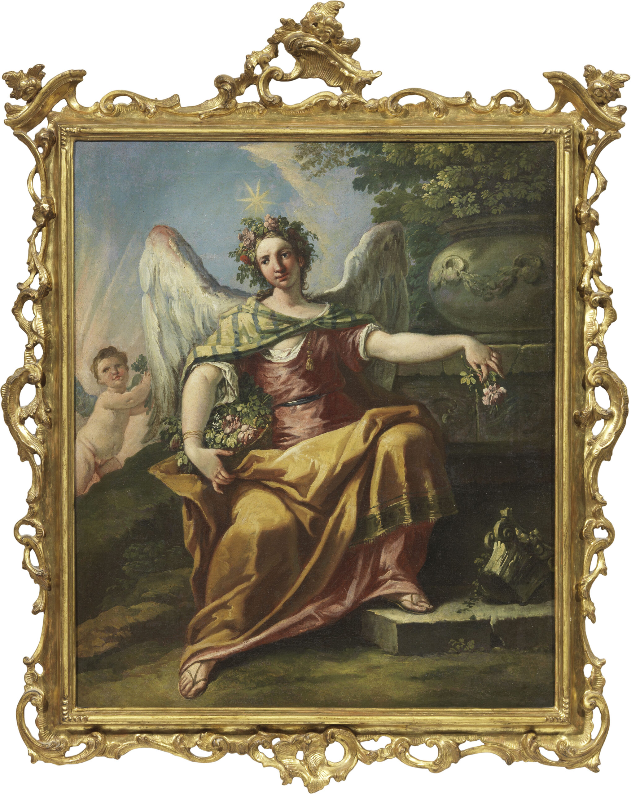 Lotto 121 b, Allegoria del Meriggio e Allegoria della Primavera, olio su tela cm 74,5x64,5
