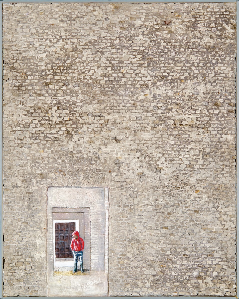 Matylda Tracewska, Senza titolo, 2013, opera musiva a tecnica mista materiale lapideo, pittura su intonaco, 60 x 48 cm, Ravenna, MAR - Museo d’Arte della città di Ravenna