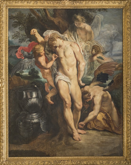 San Sebastiano curato dagli angeli Peter Paul Rubens, olio su tela, 1604 c., 155,5 x 119,5 cm, Gallerie Nazionali di Arte Antica, Palazzo Corsini, Roma, ph. E. Fontolan