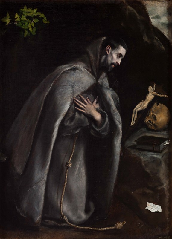 El Greco San-Francesco in meditazione in ginocchio