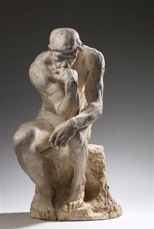 Auguste Rodin Il pensatore, modello medio, 1880 circa Gesso, 72,2 x 37,3 x 52,4 cm Parigi, Musée Rodin © musée Rodin - photo Christian Baraja